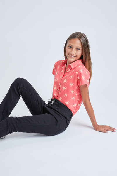 Girls 3-Button Basic Skinny Jean With Faux Front Pockets 12 Pack