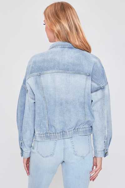 Juniors 80'S Style Denim Jacket With Elastic Hem , Pack Of 6