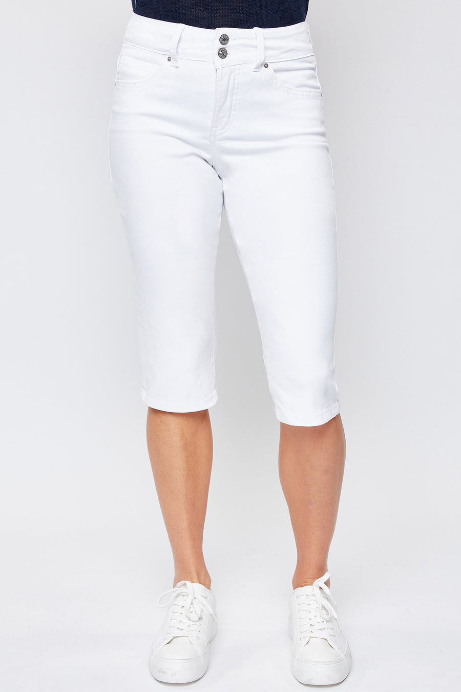 Missy Petite 2 Button Capri With Clean Hem, Pack of 12