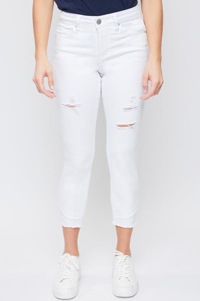 Missy Petite Skinny High-Rise Ankle Jean With Slanted Double Frayed Hem Made With Recycled Fibers 12 Pack