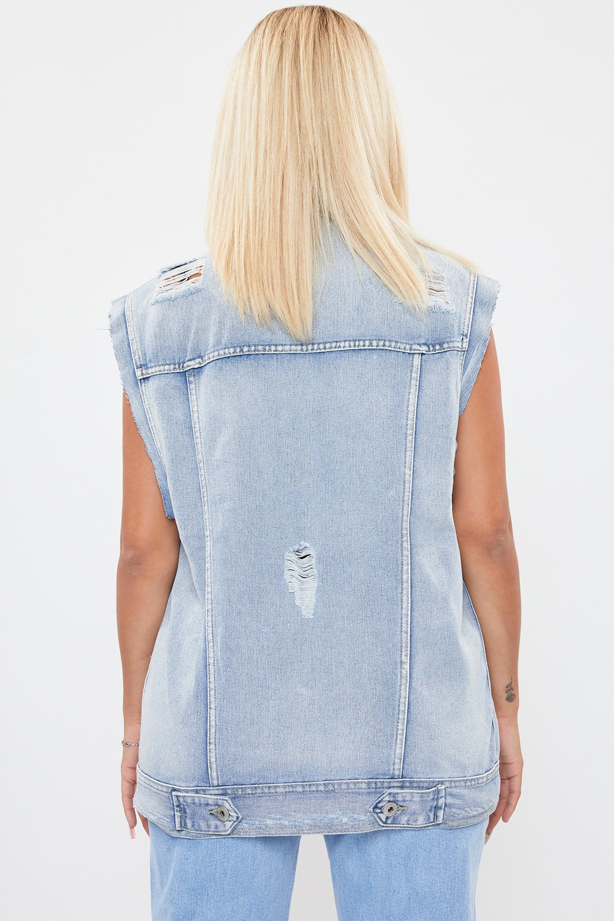 Junior Boyfriend Denim Vest, Pack Of 6