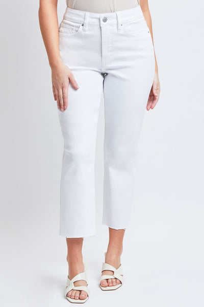 Missy Vintage High Rise Slim Straight Raw Hem Cropped Flood Jeans 12 Pack