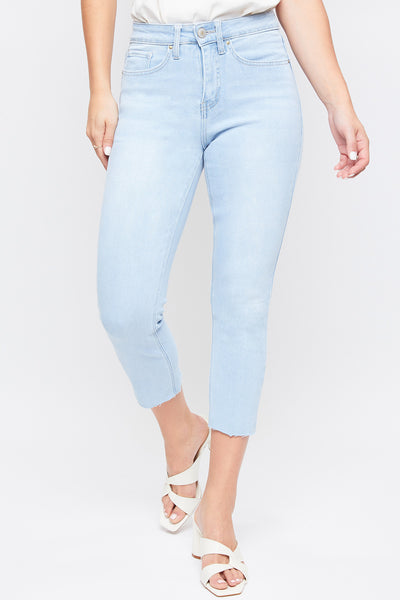 Missy Vintage High Rise Slim Straight Raw Hem Cropped Flood Jeans 12 Pack