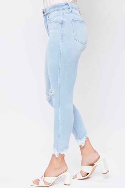 Missy Vintage High Rise Frayed Hem Ankle Jeans With Lyrca 12 Pack