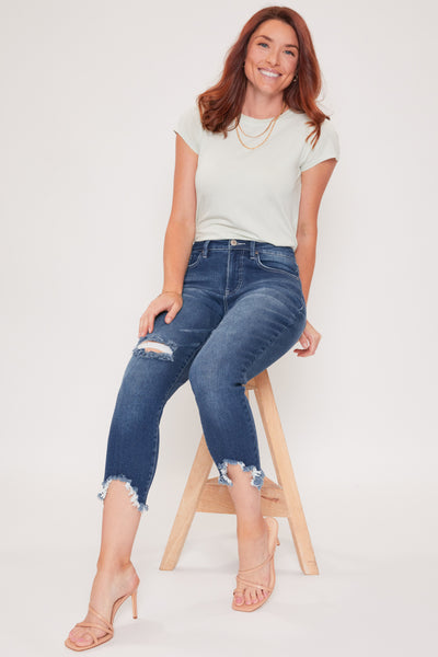 Missy Vintage Straight Fray Hem Jean 12 Pack