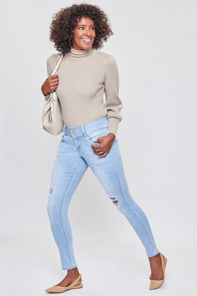 Missy Wannabettabutt 3-Button Mid-Rise Lycra Skinny Jean Made With Recycled Fibers Pack Of 12