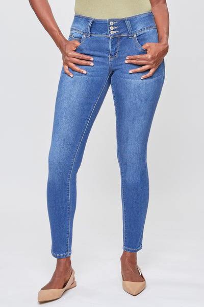 Missy Wannabettabutt 3-Button Mid-Rise Lycra Skinny Jean Made With Recycled Fibers Pack Of 12