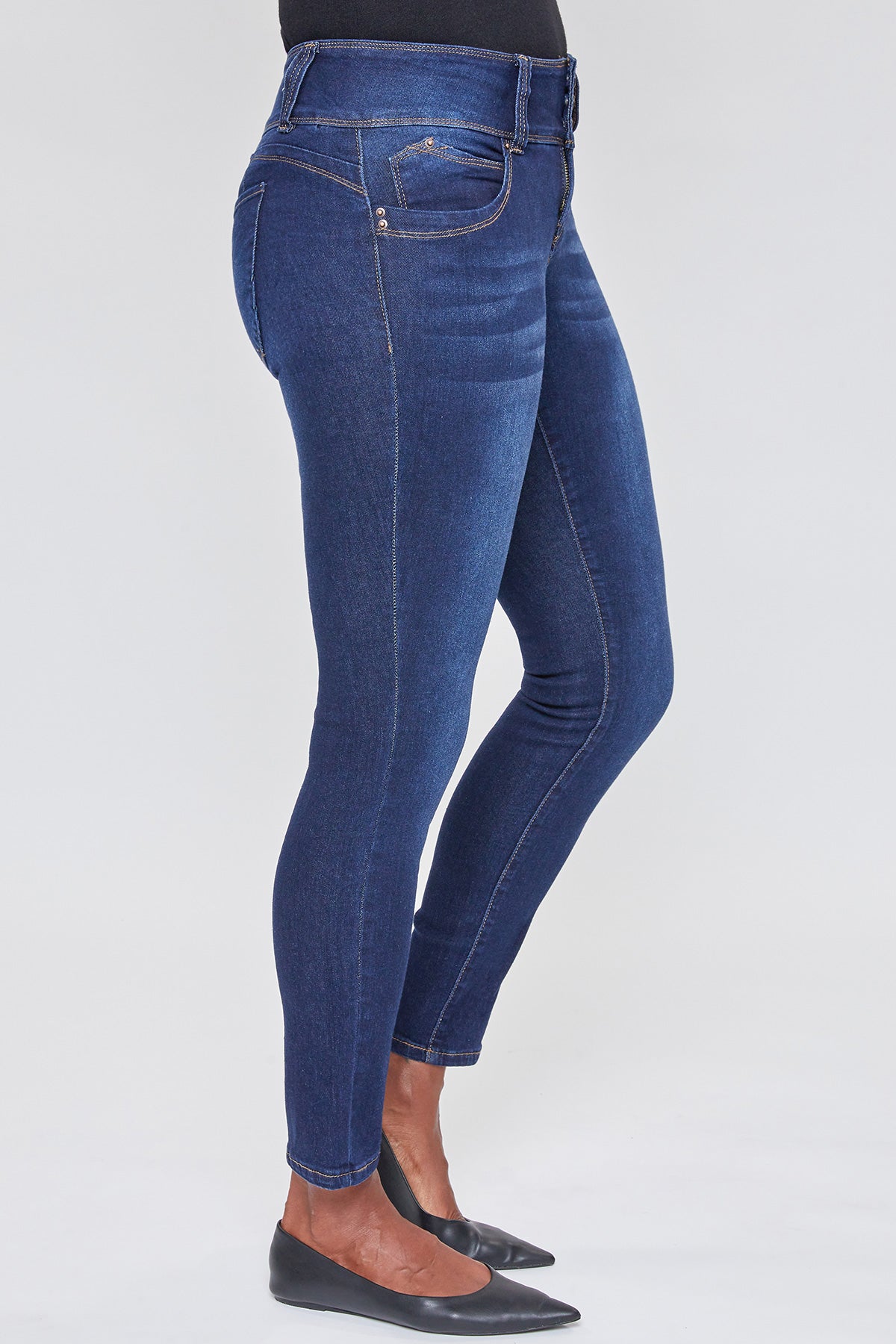 Missy Wannabettabutt 3-Button Mid-Rise Lycra Skinny Jean Made With Recycled Fibers Pack Of 12