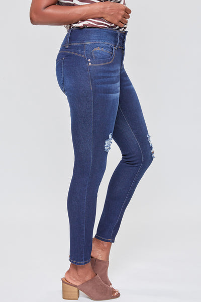 Missy Wannabettabutt 3-Button Mid-Rise Lycra Skinny Jean Made With Recycled Fibers , Pack Of 12