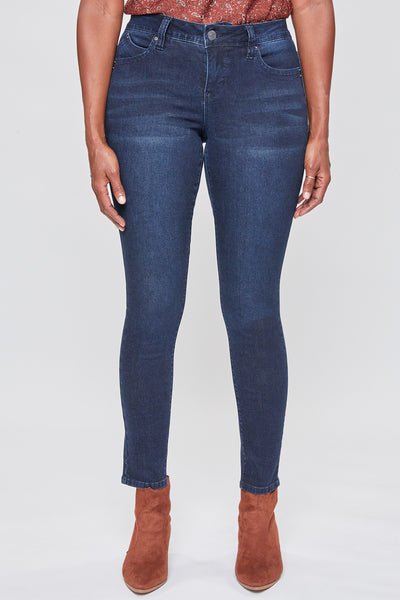 Missy Wannabettabutt 1-Button Mid-Rise Regular Hem Skinny Jean Made With Recycled Fibers Pack Of 12