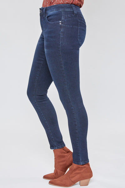 Missy Wannabettabutt 1-Button Mid-Rise Regular Hem Skinny Jean Made With Recycled Fibers Pack Of 12