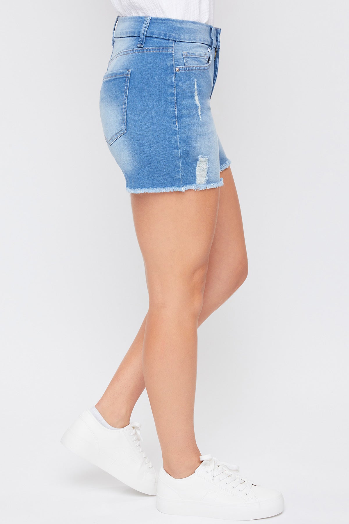 Missy Curvy High Rise Frayed Hem Shorts, Pack Of 12