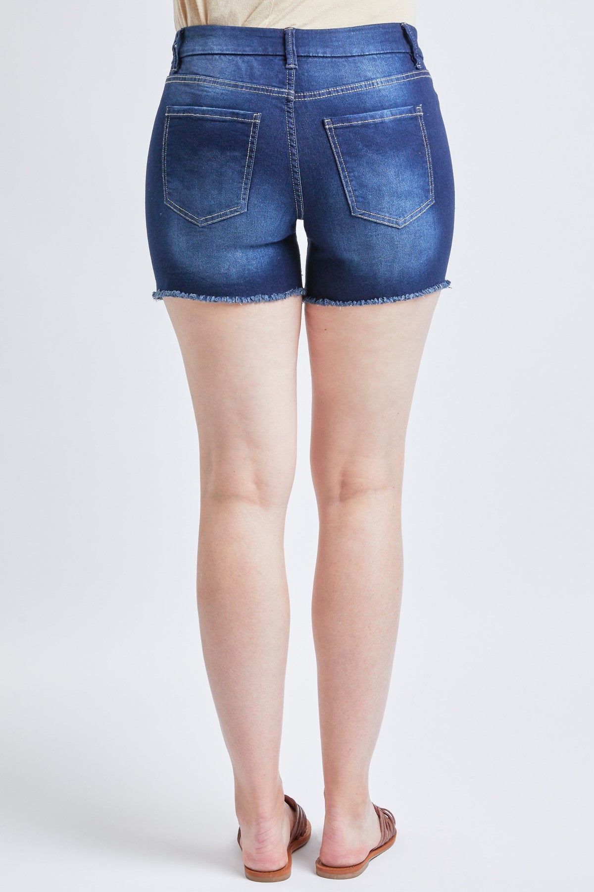 Missy Curvy High Rise Frayed Hem Shorts 12 Pack
