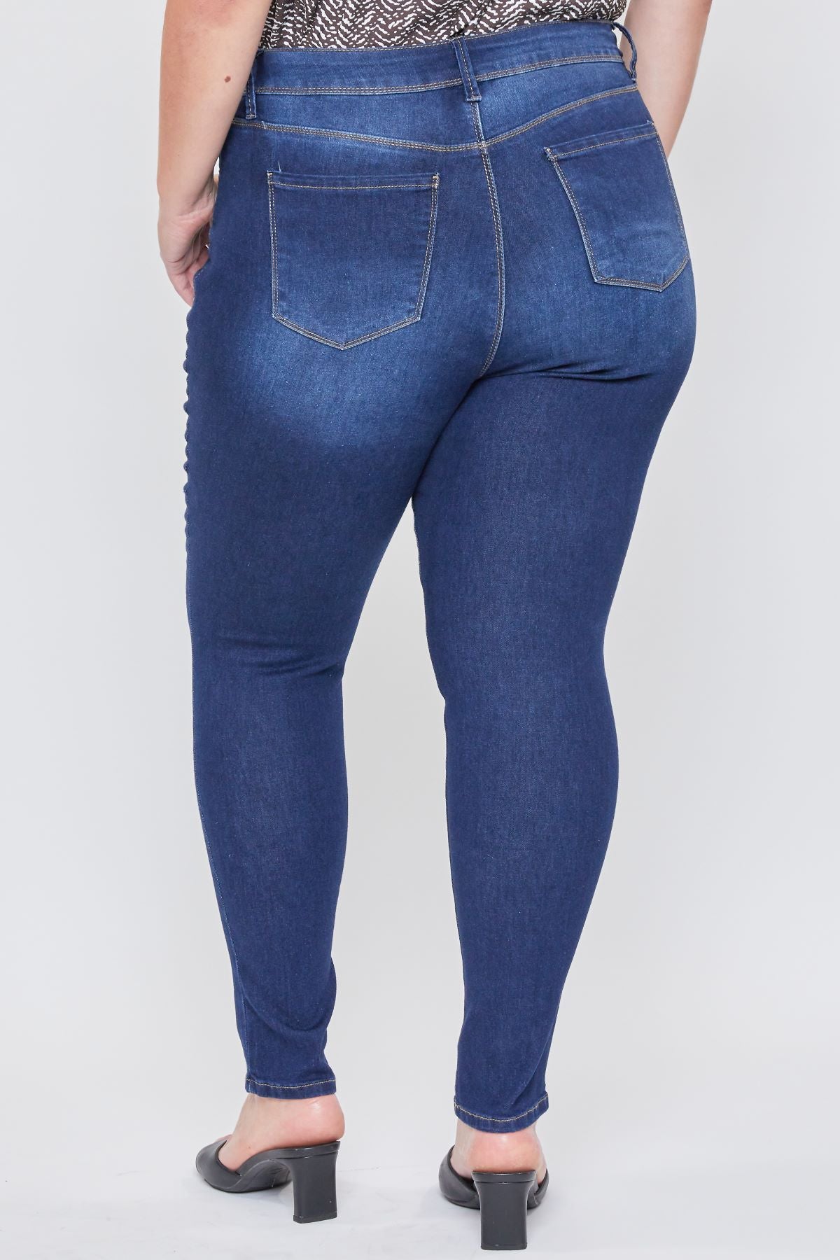 Missy Plus Women’S Plus Basic 5 Pocket 1-Button High-Rise Skinny Jean, Pack Of 12