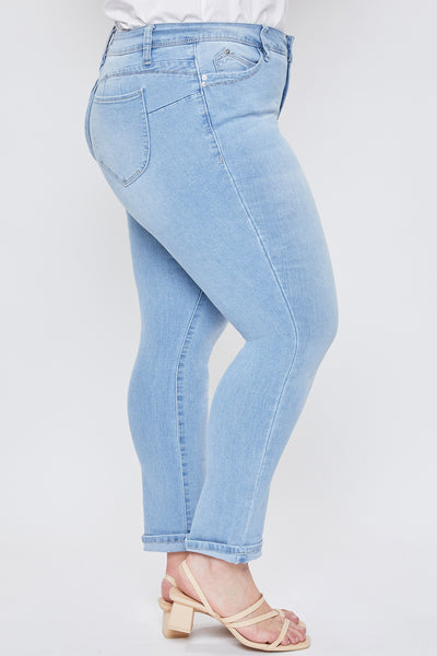 Missy Plus Size Wannabettabutt Mid-Rise Mega Cuff Ankle Jean , Pack Of 12