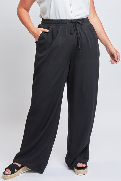 Missy Plus Size Drawstring Wide Straight Pant , Pack Of 6