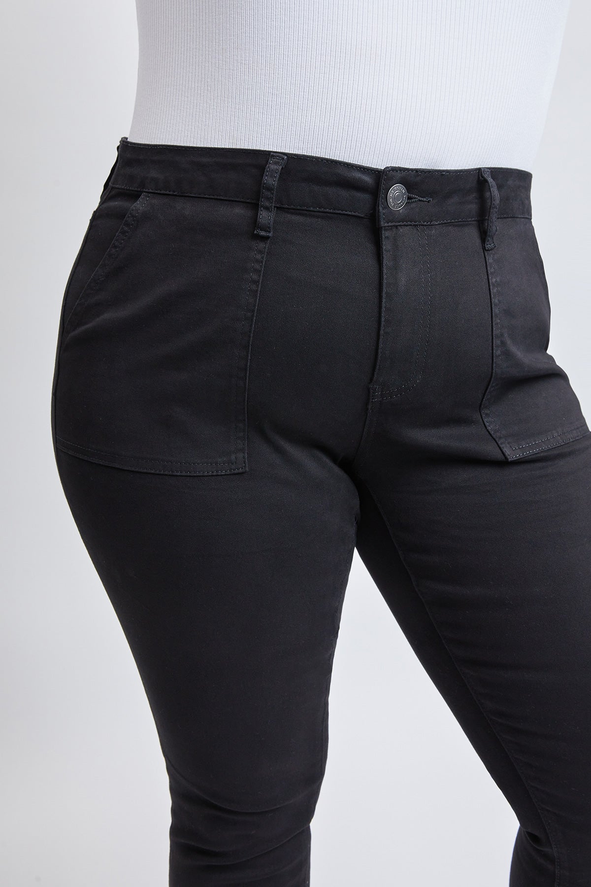 Plus Size Pork Chop Pocket Pants With Dog Bite Hem , Pack Of 12