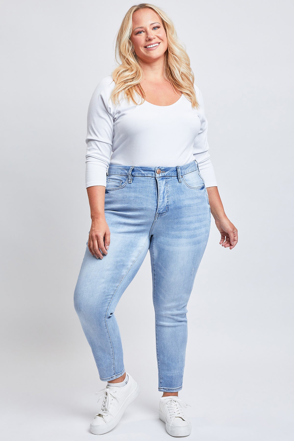 Missy Plus Size Curvy Fit High-Rise Skinny Jean Made With Recycled Fibers, Pack Of 12