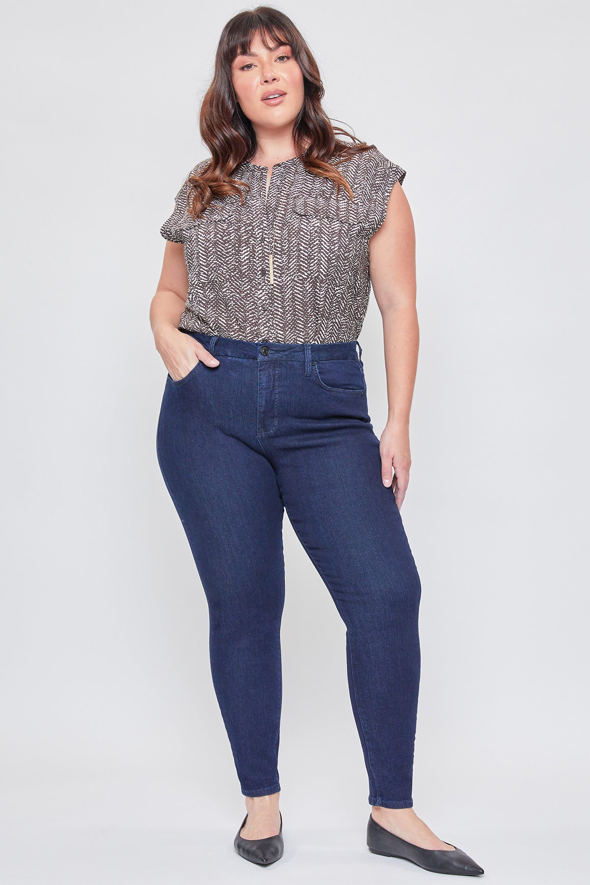 Missy Plus Size Curvy Fit High-Rise Skinny Jean Made With Recycled Fibers, Pack Of 12
