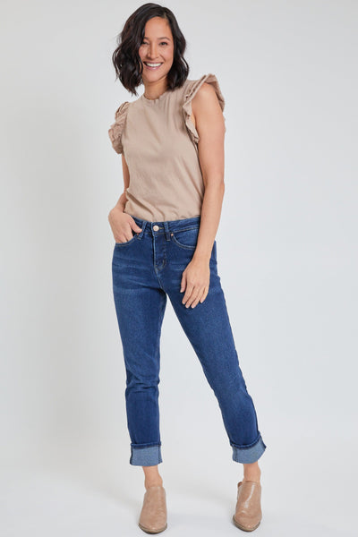 ROYALTY FOR ME Pants ACID+HSAND+WHISK Q328 Wholesale Women Vintage Wash Straight Cuff Jean 12 Pack