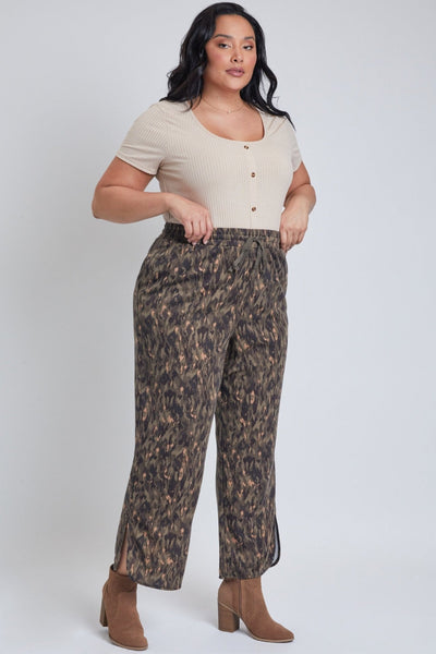 Plus Size Drawstring Wide Leg Pant With Side Slit Hem, Pack of 6