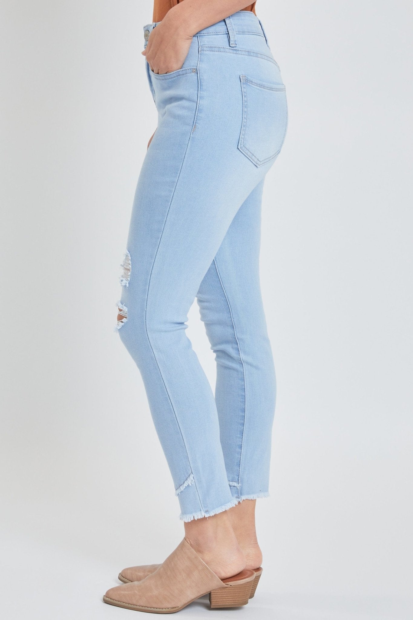 Double online frayed jeans