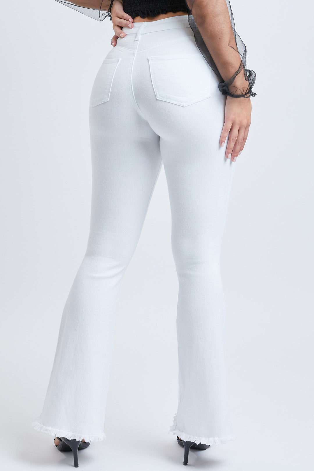 Long frayed hem jeans deals